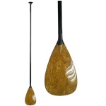 Carbon paddle with wood blade